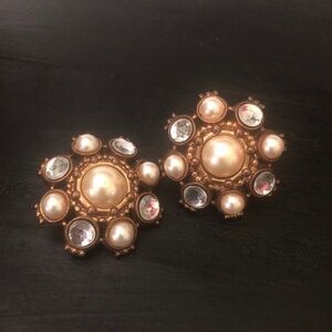 Pearl Groove Clip-On Earrings